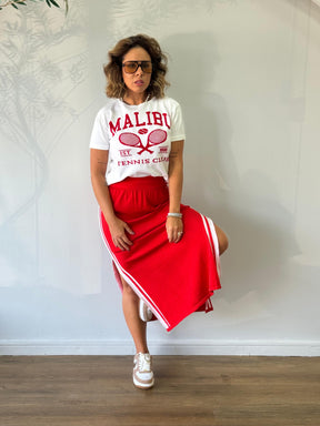 Conjunto Feminino camisa e saia- Malibu