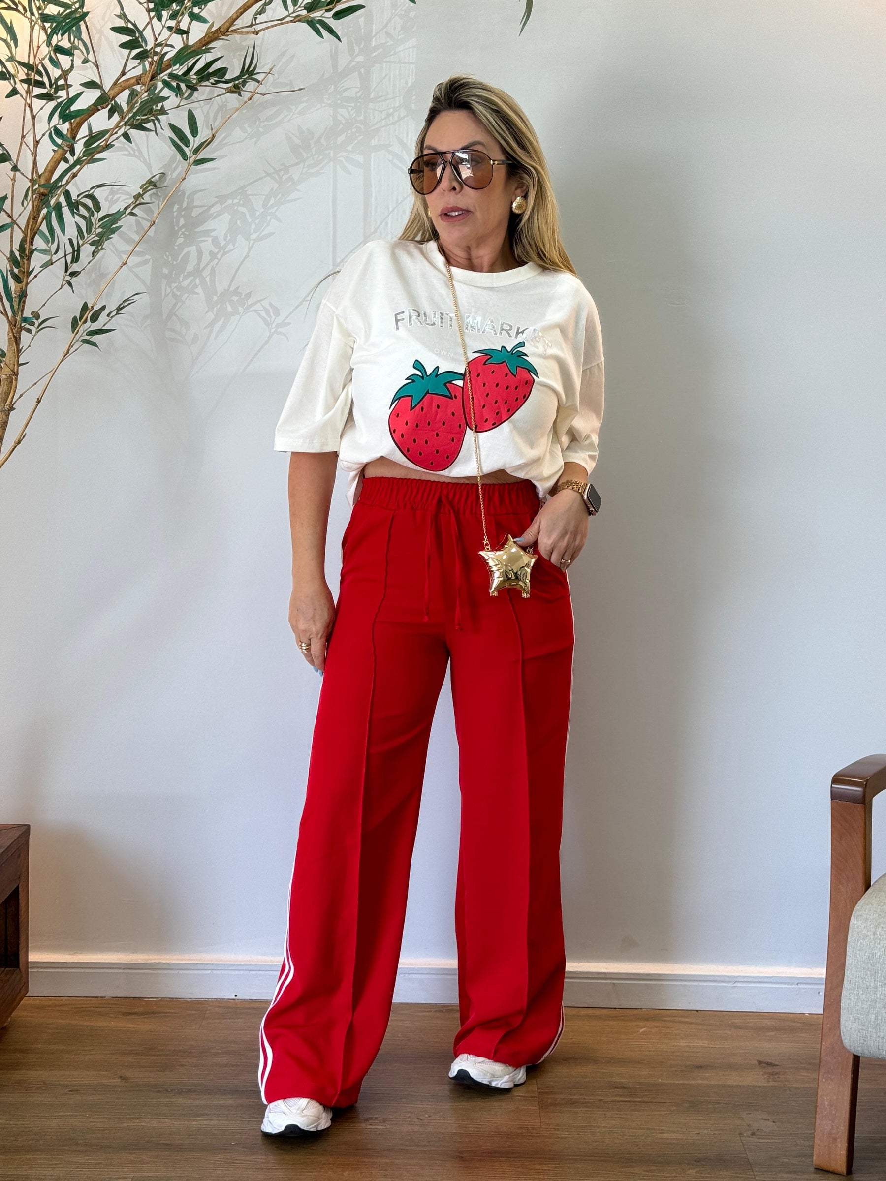 Calça Feminina pantalona Urban Street - Kelly