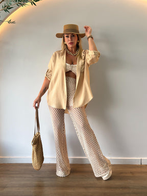 Conjunto Feminino Trançado Fresco Para o Verão - VB